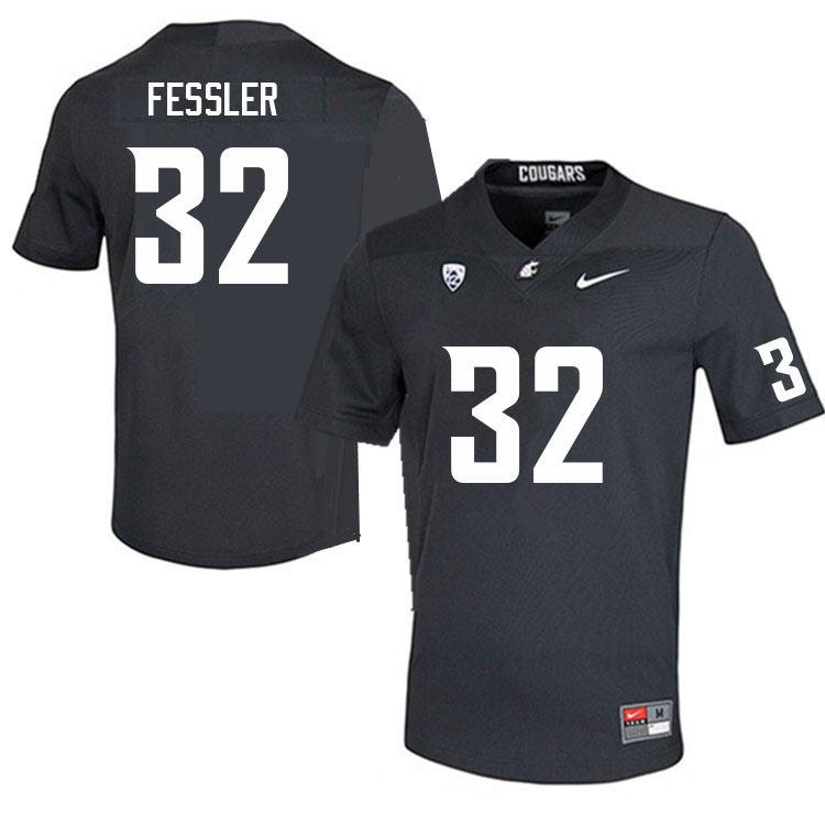 Men #32 Van Fessler Washington State Cougars College Football Jerseys Sale-Charcoal